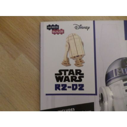 STAR WARS R2-D2 - COLLECTIBLE - 3D WOOD MODEL - INCREDIBUILDS DISNEY - NEW
