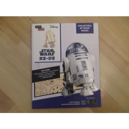 STAR WARS R2-D2 - COLLECTIBLE - 3D WOOD MODEL - INCREDIBUILDS DISNEY - NEW