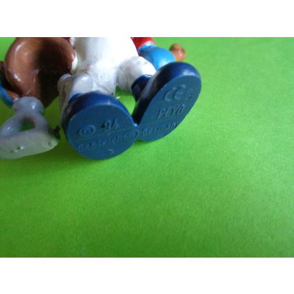 Jockey horse racing rider smurf