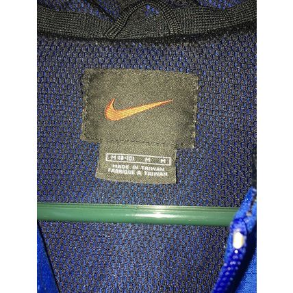 Nike Boys Athletic Full Zip Windbreaker Track Jacket Blue Size Medium