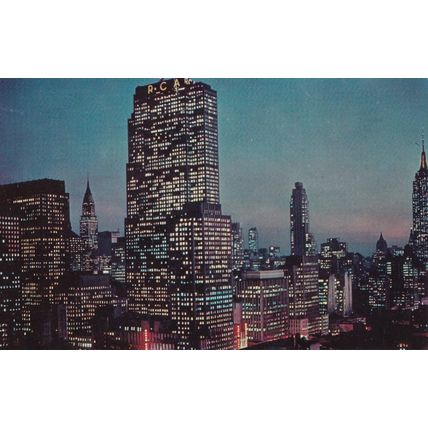 1970 era - New York City - Lot of 4 - Postcards & Stamps - Manhattan