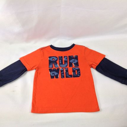 Gymboree Boys Toddler Long Sleeve T-Shirt Orange "Run Wild" Sz 24M