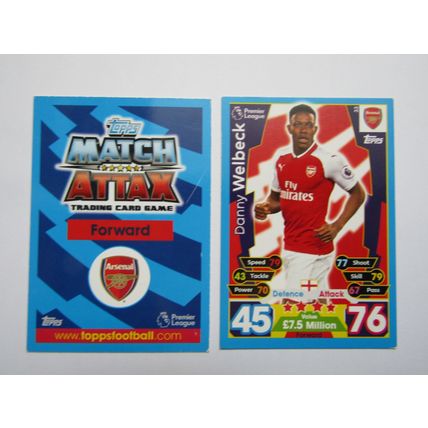 33. Danny Wellbeck - Arsenal - Match Attax 2017/18 Football Card EF1