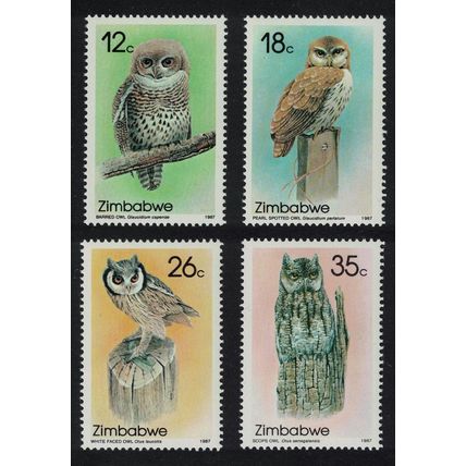 Zimbabwe Owls 4v 1987 MNH SG#710-713