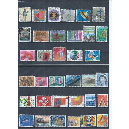 Switzerland stamps. Small used lot - mainly 1990s & 1980s (AH372)