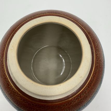 Antique (1890-1920) Asian Satsuma Ware Stamped Handmade Japan Pottery Ginger Jar