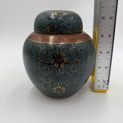 Antique (1890-1920) Asian Satsuma Ware Stamped Handmade Japan Pottery Ginger Jar