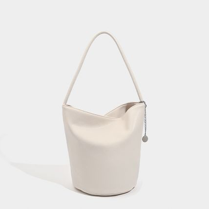 Ladies' Bucket Bag SWhoulder Bag Handbag White