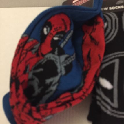 NEW Marvel Deadpool Unisex Crew Socks Size 6-12 & 9-13