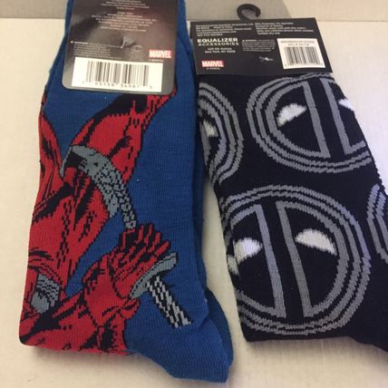 NEW Marvel Deadpool Unisex Crew Socks Size 6-12 & 9-13