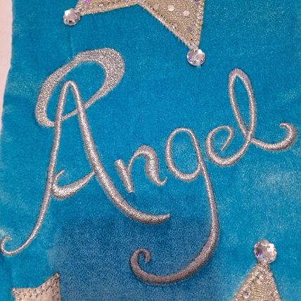 Dan Dee ANGEL Star Christmas STOCKING 17" Kool Kids Girls Fuzzy Blue