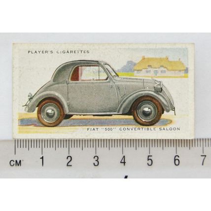 1937 Players Motor Cars 2nd series No. 18 Fiat 500 Convertible saloon