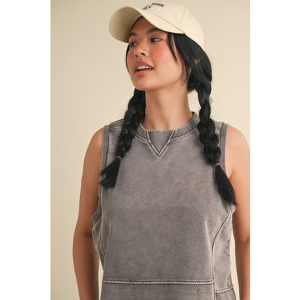 Women's Mineral Wash Sleeveless Top