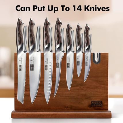 Magnetic Knife Block 14 X 10 Inches, Double Sided Magnetic Knife Holder Rack for