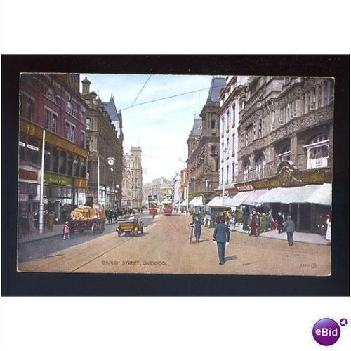 LIVERPOOL Church Street Postcard by Valentine (92530)