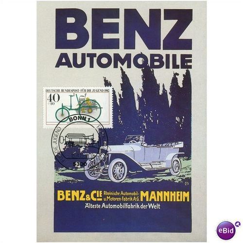 Germany 1982 - FDI Postcard - Benz-Patent-Motorwag en