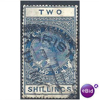 New Zealand 1907 F90 2s Blue Stamp Duty Good Used Filler.