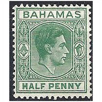 Bahamas 1938 SG149 1/2d Green Mounted Mint. .