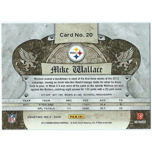 2012 Panini Crown Royale - #20 - Mike Wallace