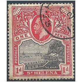 St Helena 1912 SG73 1d Black & Carmine-Red Fine Used. .