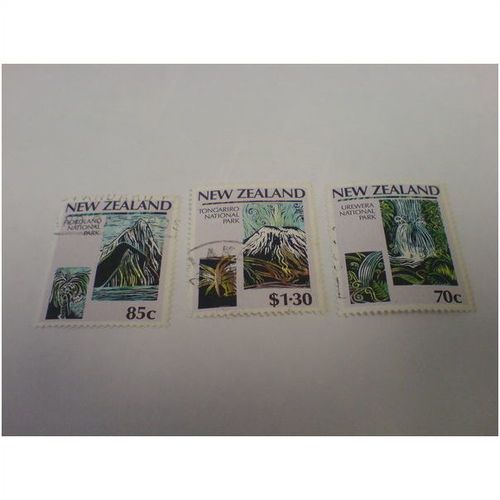NEW ZEALAND 1987 NATIONAL PARKS 3 stamps USED