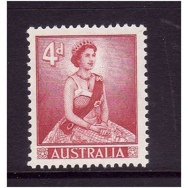 AUSTRALIA 1959 4d CARMINE RED SG 313 M MINT