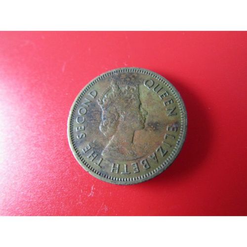 1963 QUEEN ELIZABETH II HONG KONG TEN CENTS H MINT MARK FREE POST. Y