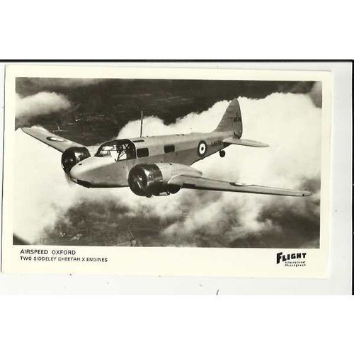 Aviation AIRSPEED OXFORD Postcard by Flight International