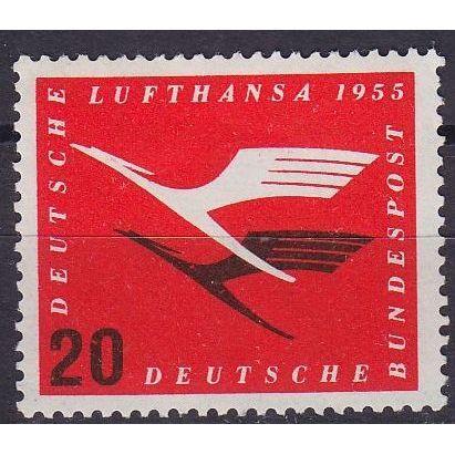 GERMANY BUND [1955] MiNr 0208 ( **/mnh ) Flugzeuge