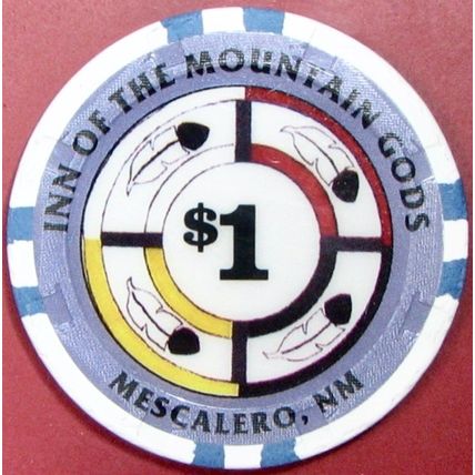Inn Of The Mountain Gods. $1 Casino Chip. Mescalero, NM. Z02.
