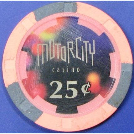 Motor City. 25¢ Casino Chip. Detroit, MI. Z33.