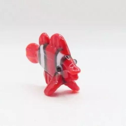 Miniature Clown Fish Glass Ornament 1.8 CM Gift Home Decor Sea Ocean