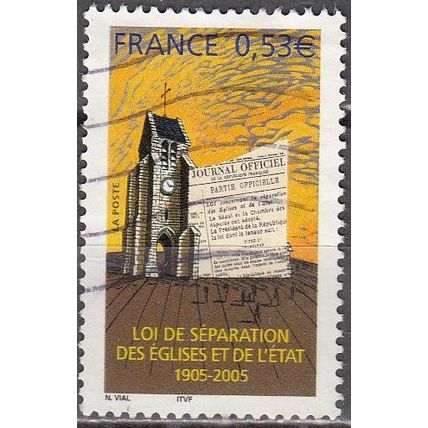 France 2005 Michel 4024 O Cote (2008) 1.10 € Loi séparation Eglises et de l'Etat