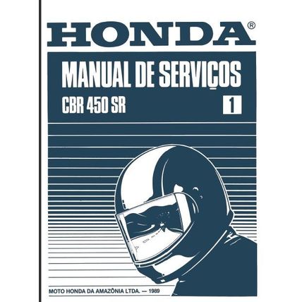 HONDA CBR450SR MANUAL DE SERVICOS 1989 MOTOCICLETA 180 PAGINAS PORTUGUESE
