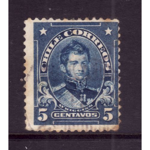CHILE 1911 SG138 5c BLUE O'HIGGINS FINE USED #3