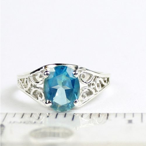 Paraiba Topaz, 925 Sterling Silver Ring, SR005