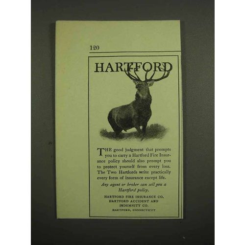 1918 Hartford Insurance Ad