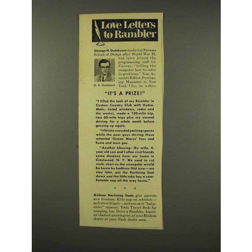 1956 Rambler Car Ad - Love Letters to Rambler