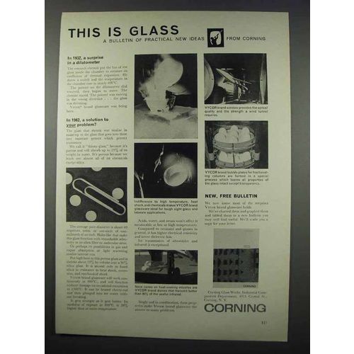 1962 Corning Glass Works Ad - This is Glass