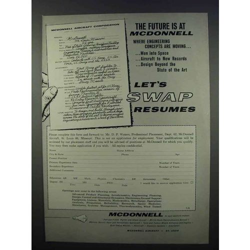 1962 McDonnell Aircraft Ad - The Future