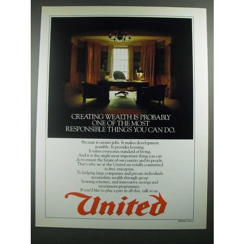 1988 United Bank Ad - One Of The Most Responsible Things You Can Do