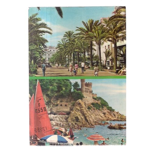 multiview, LLORET DE MAR, COSTA BRAVA, SPAIN used postcard. =