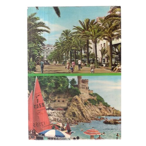 multiview, LLORET DE MAR, COSTA BRAVA, SPAIN used postcard. #