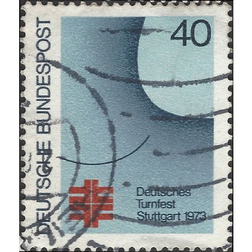 GERMANY, SPORT, Gymnastics Festival, Stuttgart, blue 1973, 40pf, #4