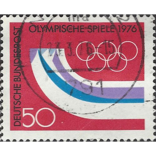 GERMANY, OLYMPICS, Innsbruck, Mountain Slope, red 1976, 50pf, #4