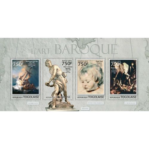 TOGO 2013 SHEET MNH BARROCO ARTE PINTURAS BAROQUE ART PAINTINGS PEINTURES 1