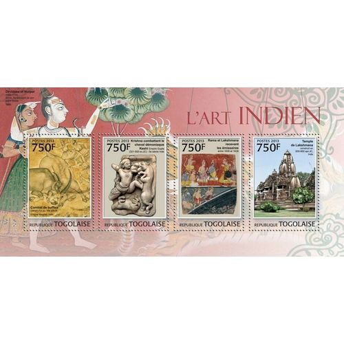 TOGO 2013 SHEET MNH ARTE INDIO PINTURAS INDIAN ART PAINTINGS PEINTURES 1