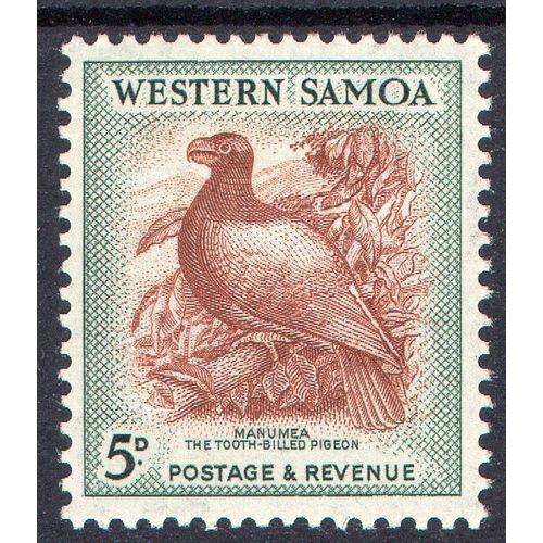 SAMOA Sg223 5d BROWN & DEEP GREEN MOUNTED MINT (G181)