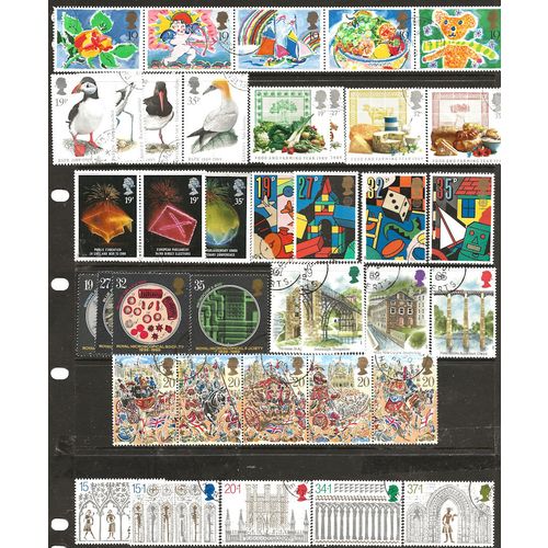 1989 All Commemoratives SG1419-1466 inc Greetings & Mini Sheet VFU Year Set.