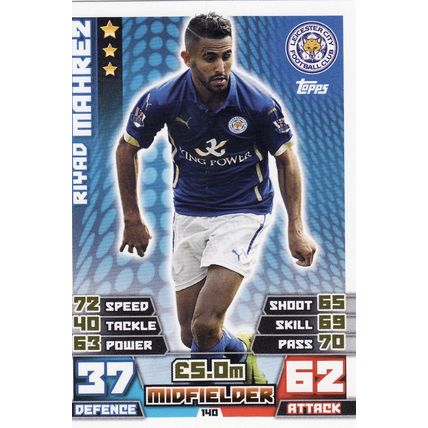 Match Attax 2014/2015 140 Riyad Mahrez Leicester City